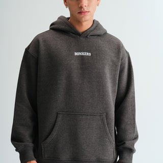 Signature Dark Grey Melange Hoodie - BonkersCorner