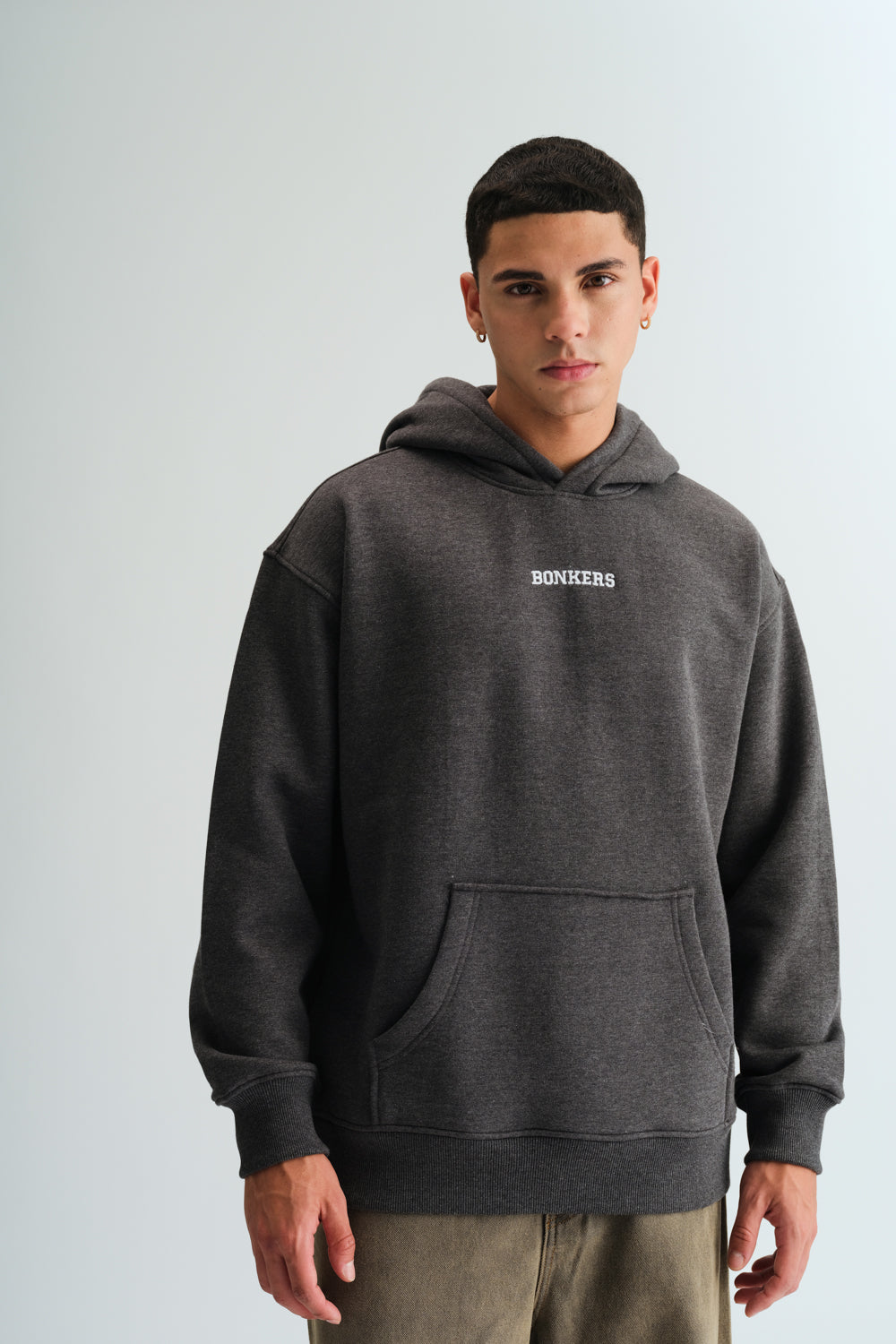 Signature Dark Grey Melange Hoodie - BonkersCorner