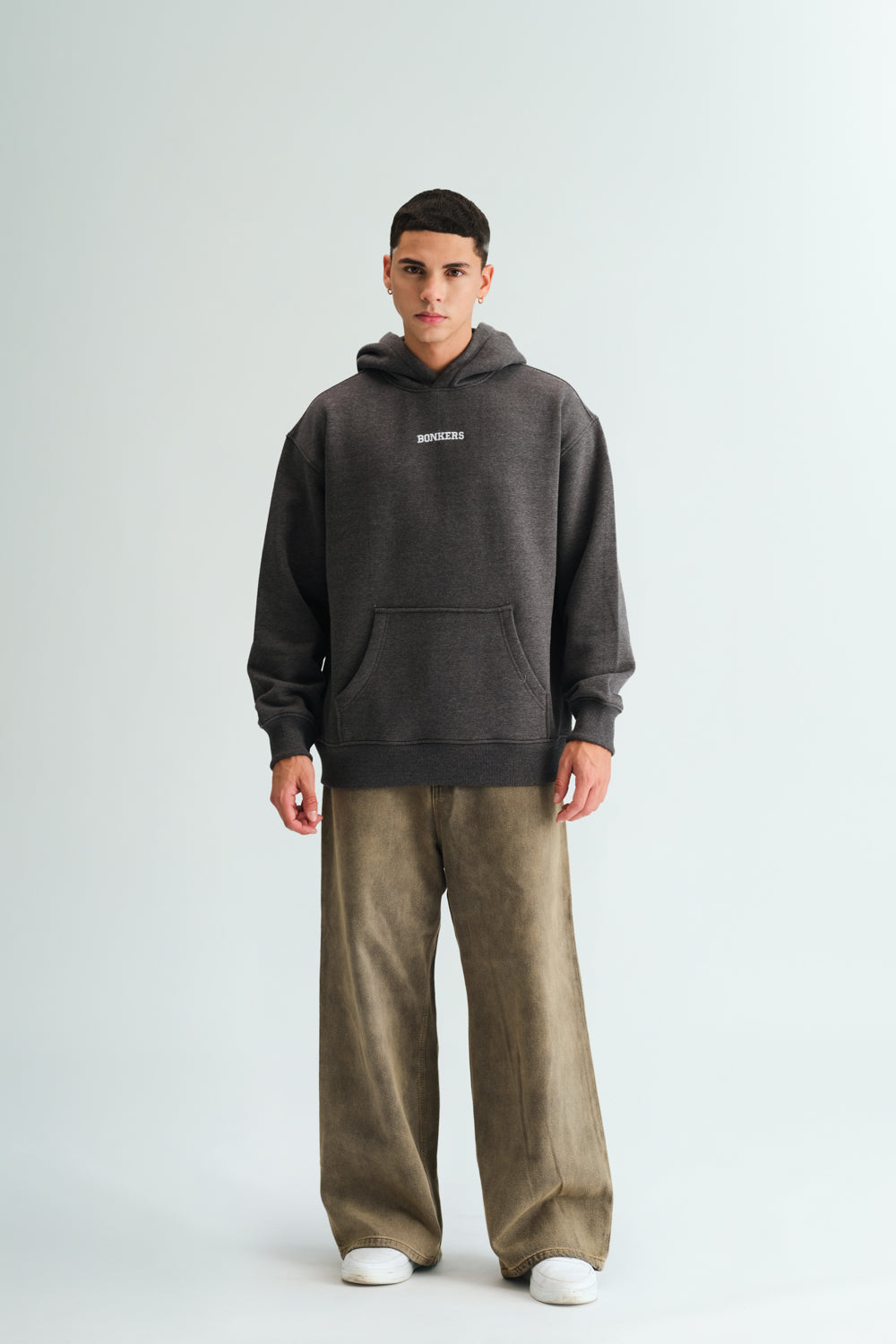 Signature Dark Grey Melange Hoodie - BonkersCorner
