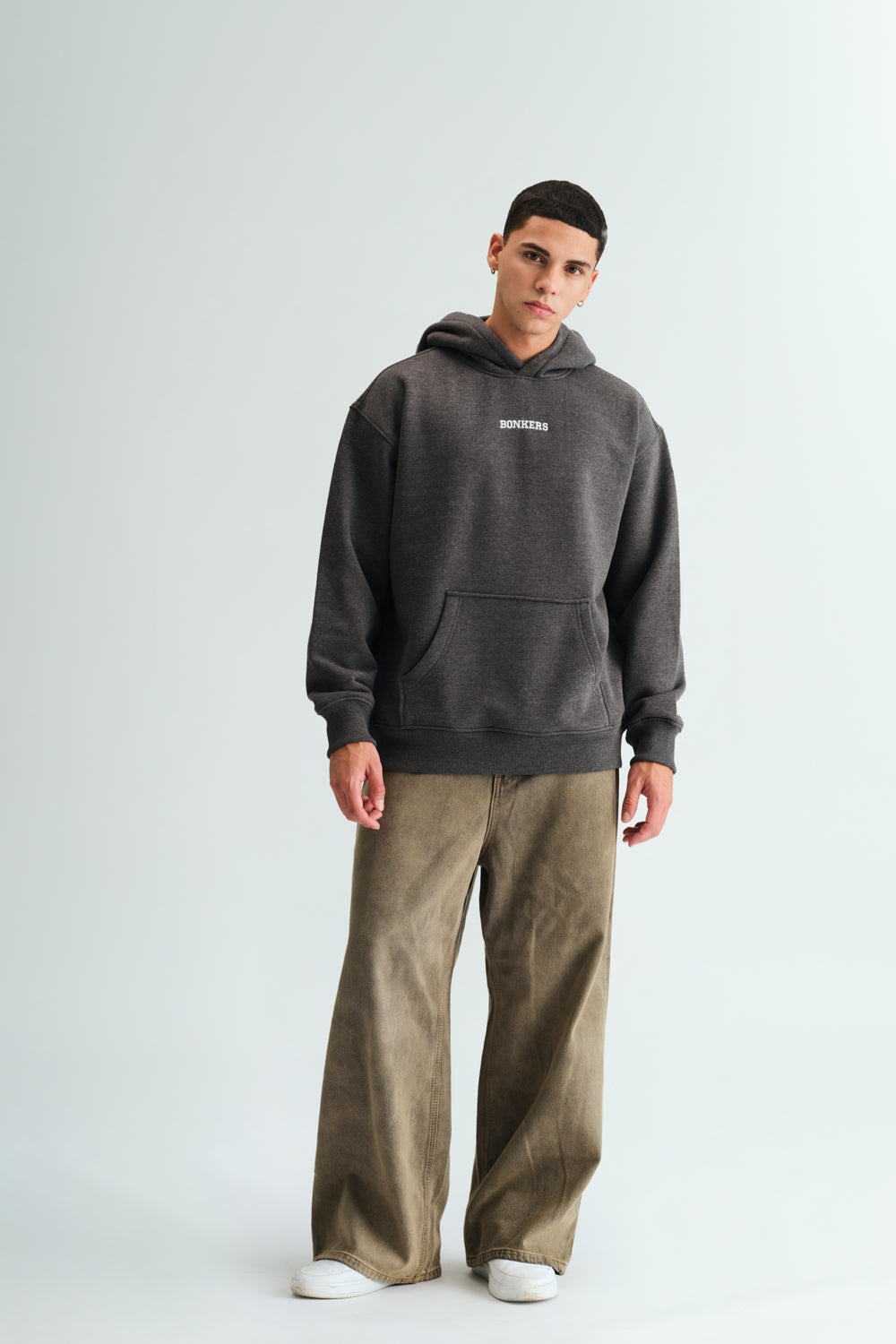Signature Dark Grey Melange Hoodie - BonkersCorner