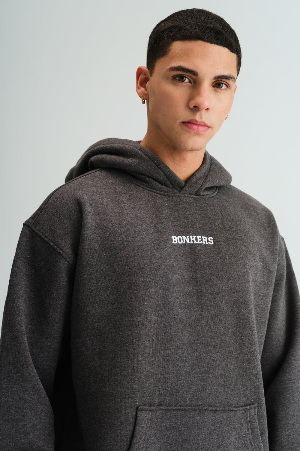 Signature Dark Grey Melange Hoodie - BonkersCorner