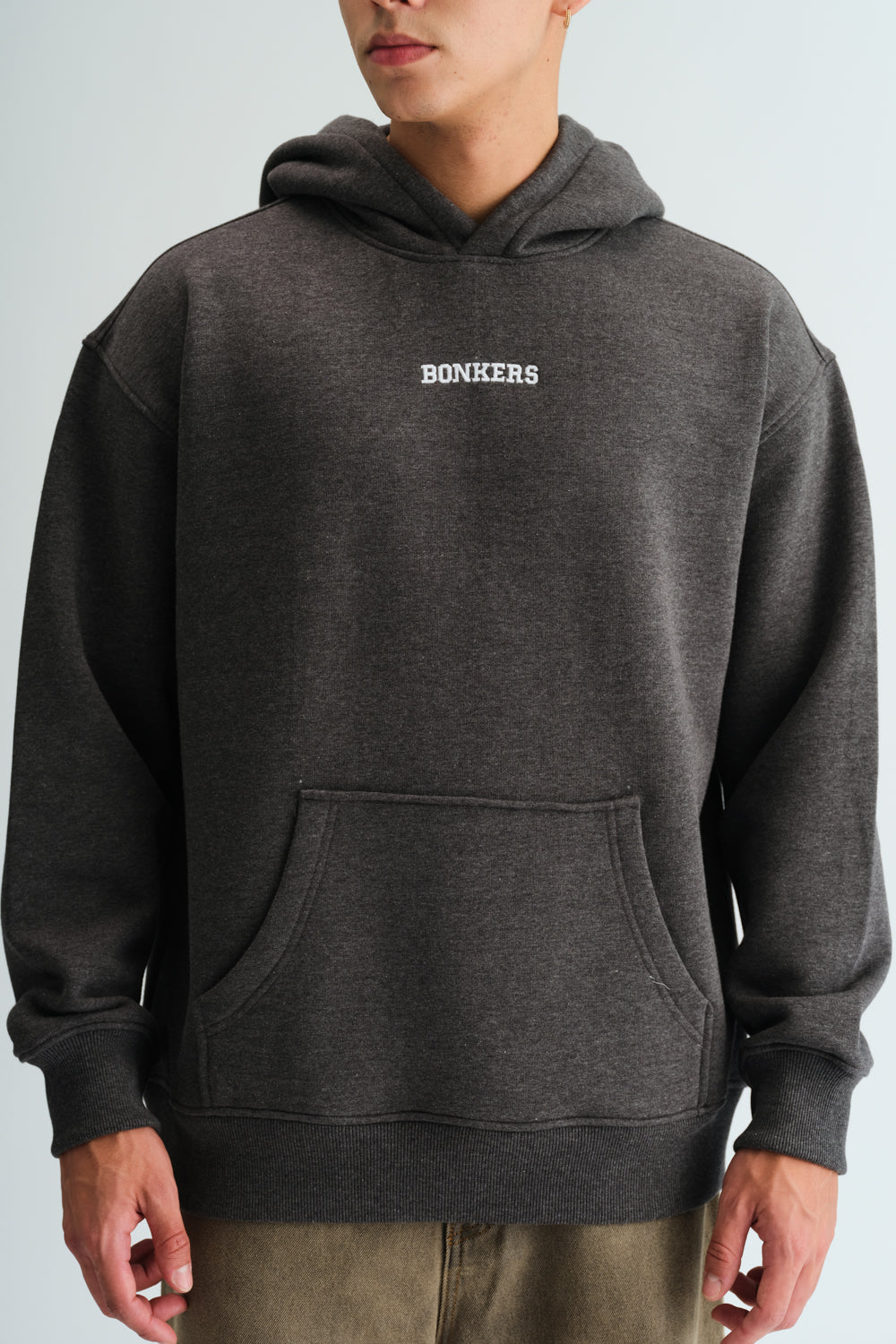 Signature Dark Grey Melange Hoodie - BonkersCorner