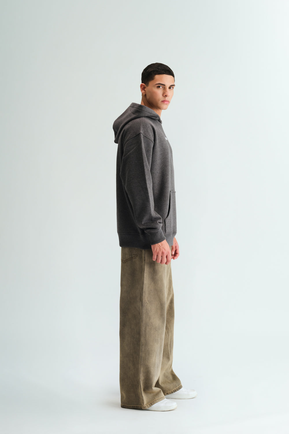 Signature Dark Grey Melange Hoodie - BonkersCorner