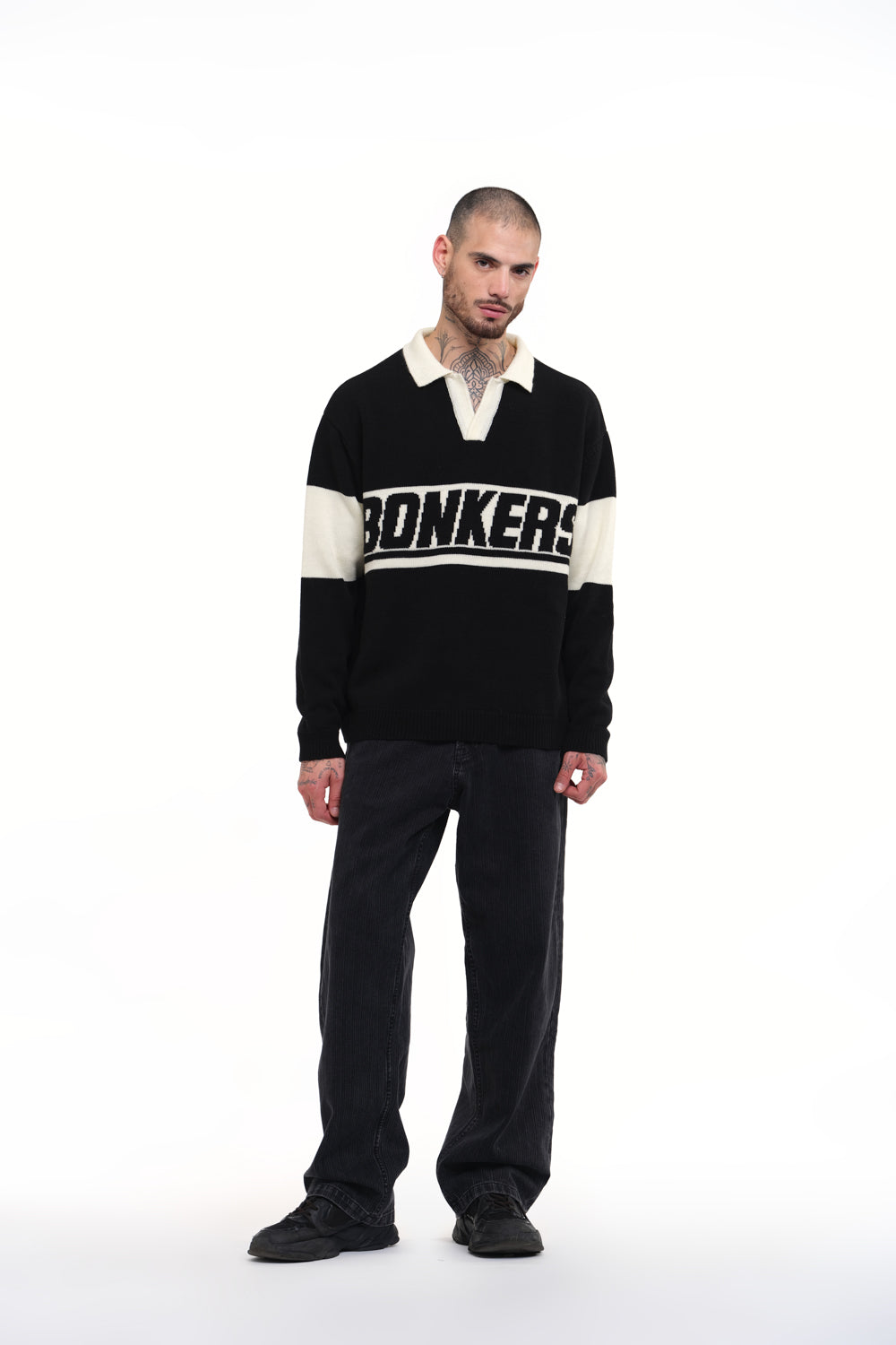 Signature Full Sleeves Knitted Polo - BonkersCorner