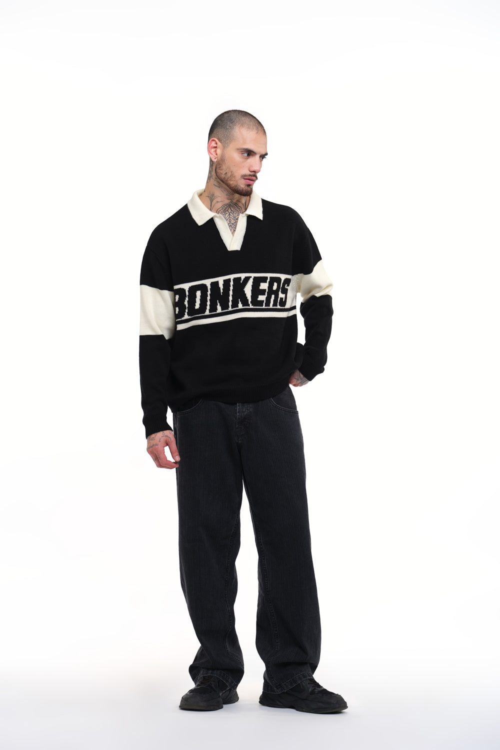 Signature Full Sleeves Knitted Polo - BonkersCorner