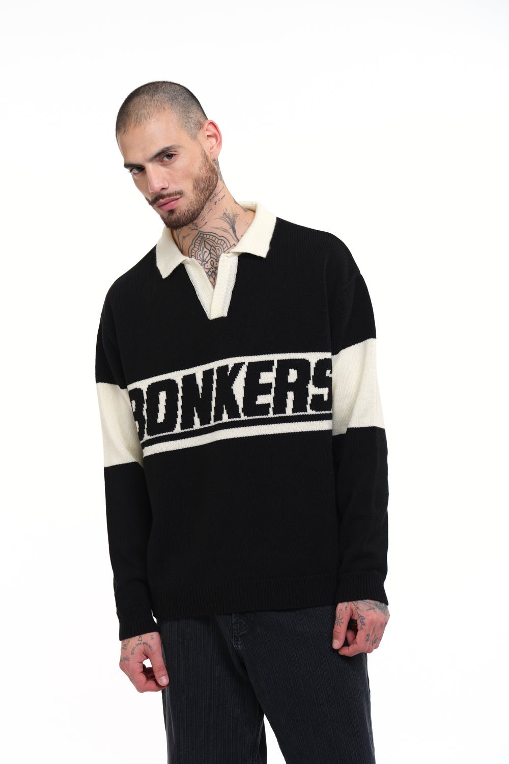 Signature Full Sleeves Knitted Polo - BonkersCorner