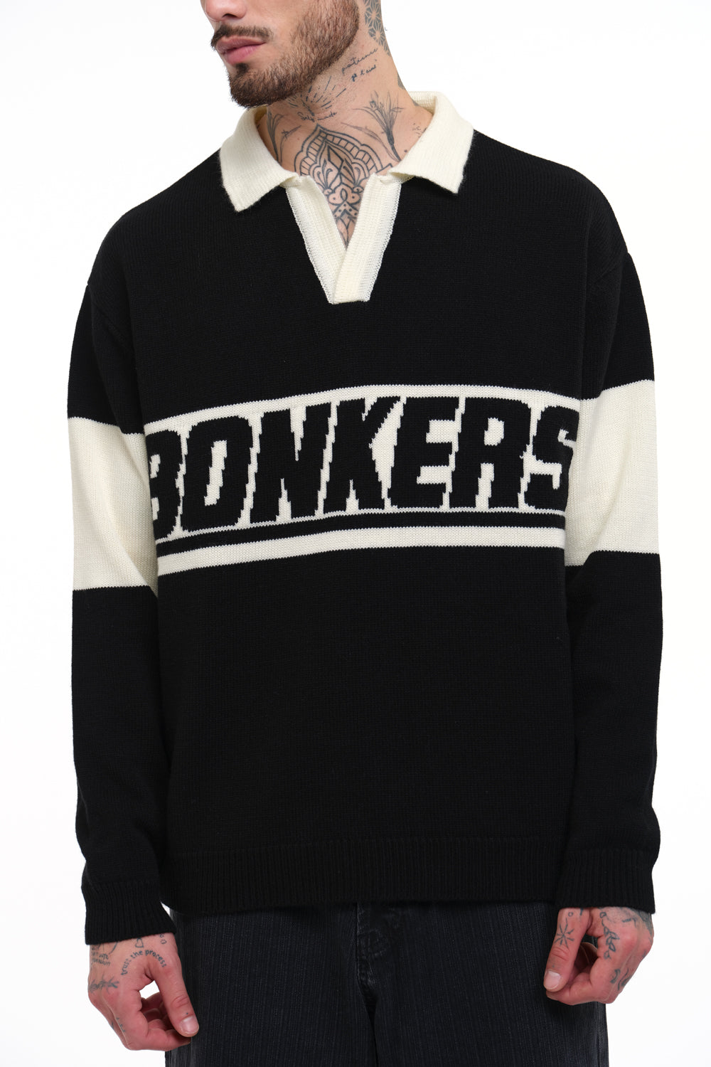 Signature Full Sleeves Knitted Polo - BonkersCorner