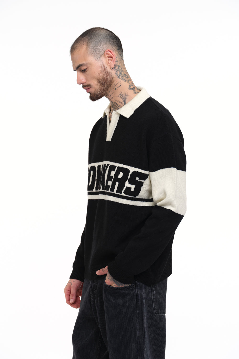 Signature Full Sleeves Knitted Polo - BonkersCorner