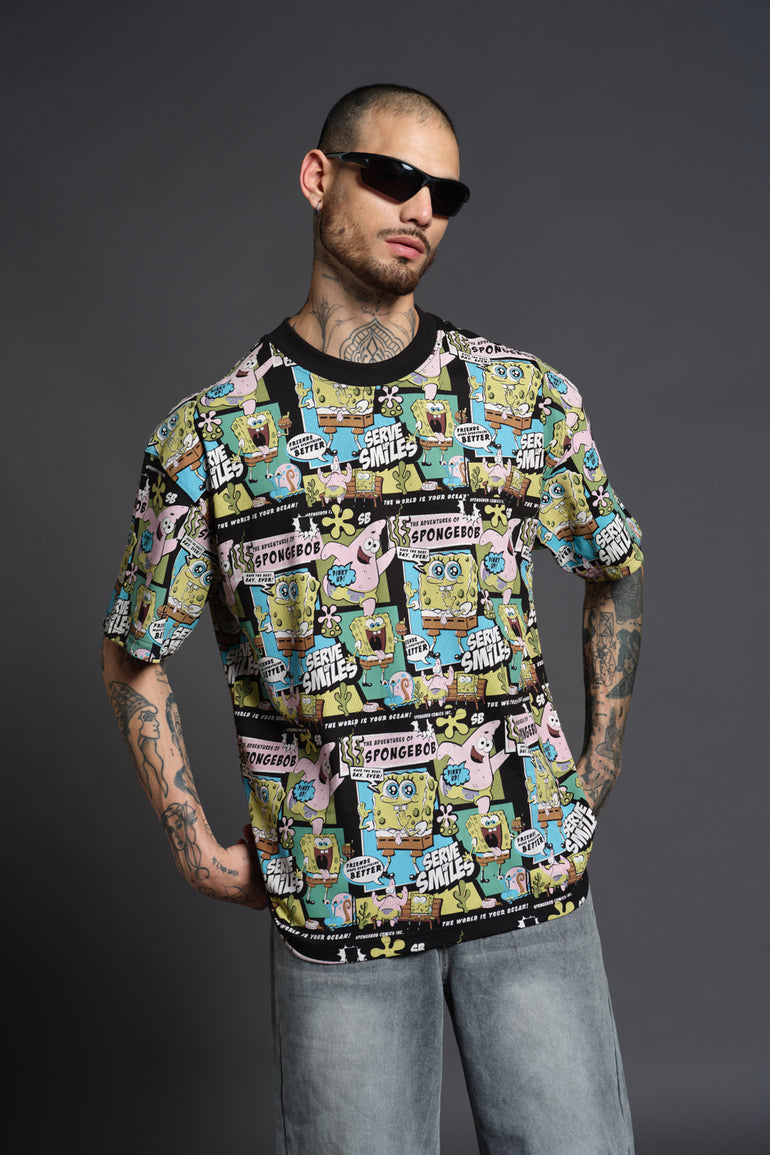 Spongebob:Sharp Skillz Oversized T-shirt