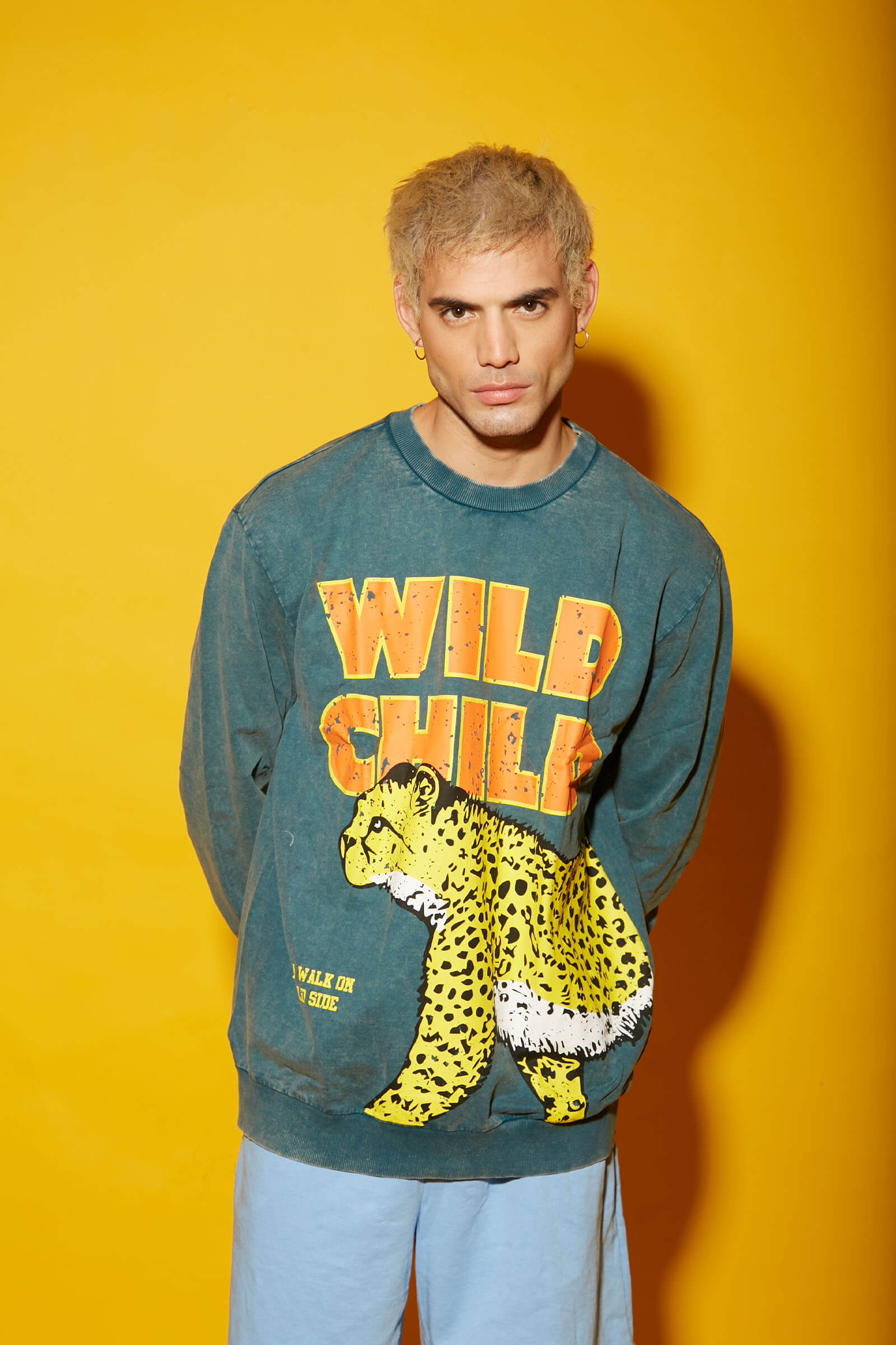 Buy Untamed Faded Effect Heavyweight Sweatshirt BonkersCorner