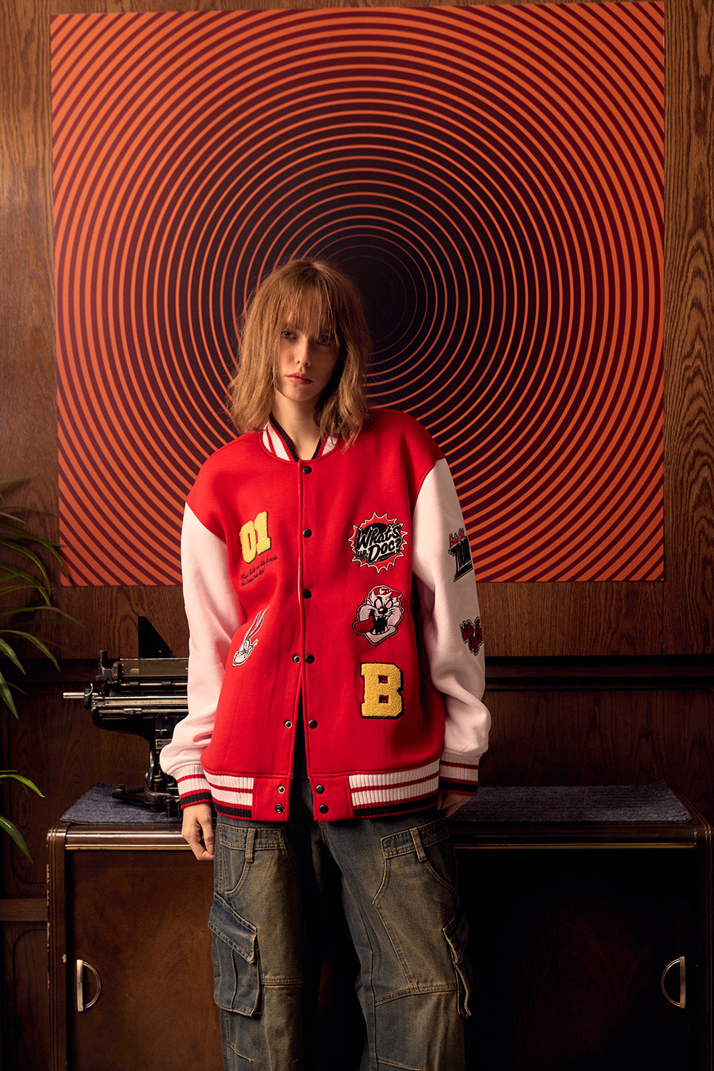 Looney Tunes Red Varsity Jacket - BonkersCorner