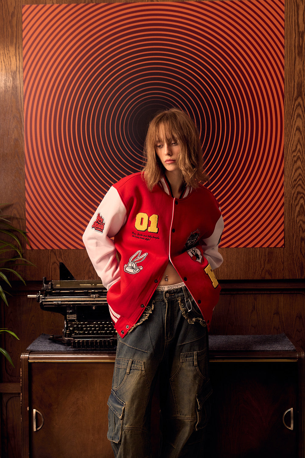 Looney Tunes Red Varsity Jacket - BonkersCorner