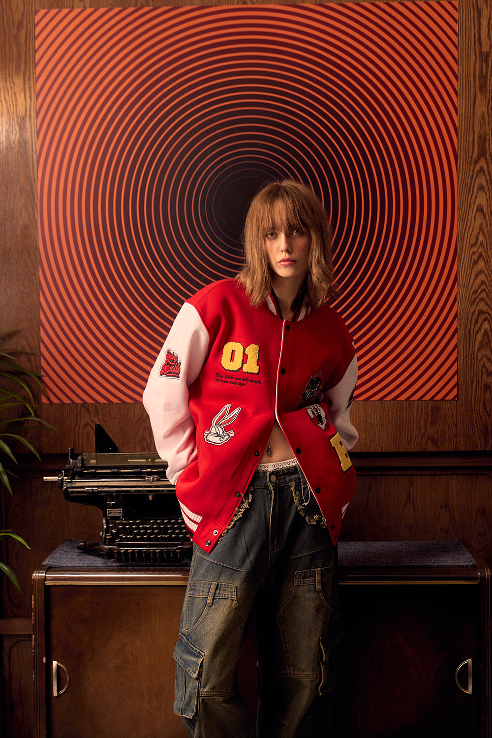 Looney Tunes Red Varsity Jacket - BonkersCorner