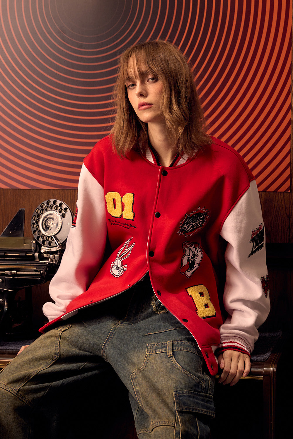Looney Tunes Red Varsity Jacket - BonkersCorner