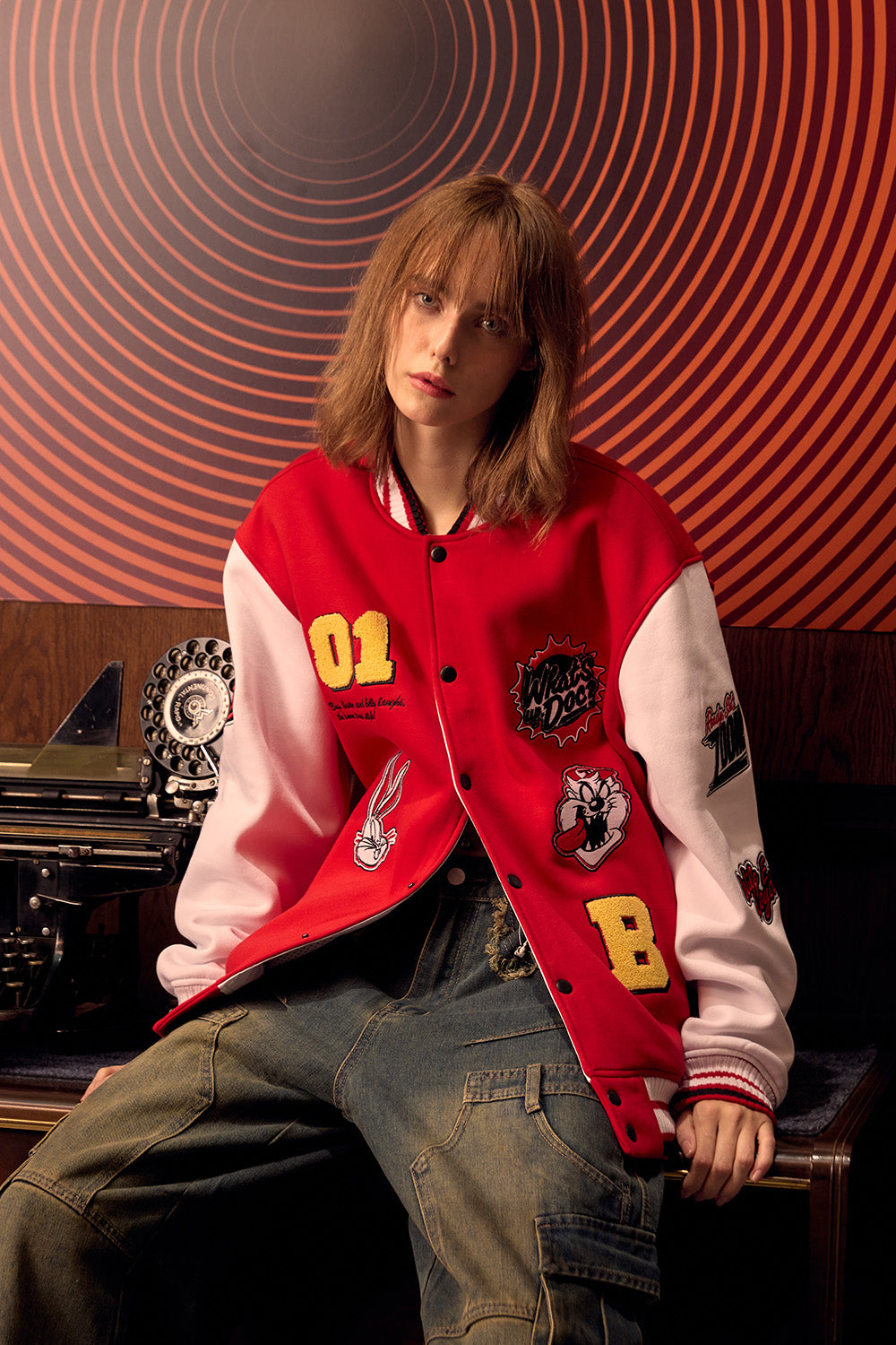 Looney Tunes Red Varsity Jacket - BonkersCorner