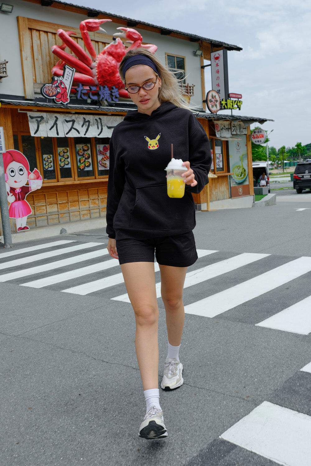 Black Embroidered Pokémon Hoodie - BonkersCorner