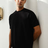 Black Knit Round Neck T-shirt - BonkersCorner