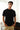 Black Knit Round Neck T-shirt - BonkersCorner