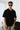 Black Knit Textured Polo T-shirt - BonkersCorner