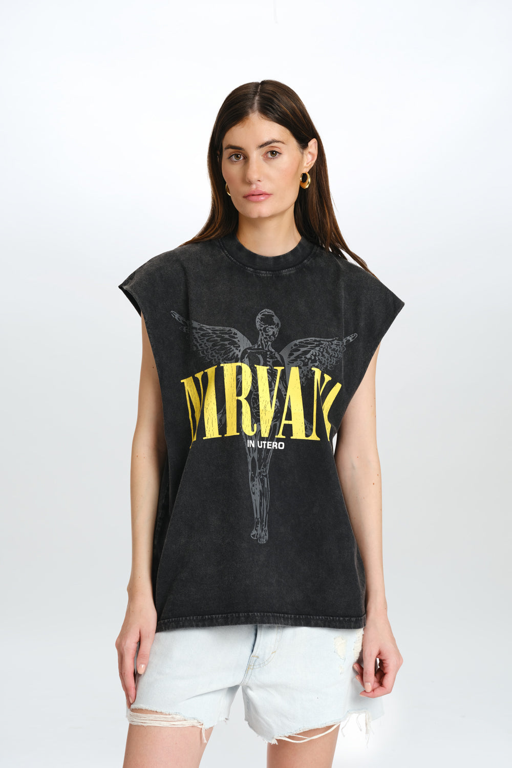 Black Nirvana Oversized Tank - BonkersCorner