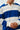 Blue Stripe V-Neck Knit Polo - BonkersCorner