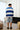 Blue Stripe V-Neck Knit Polo - BonkersCorner