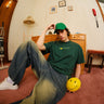 Bottle Green Smiley Originals x Bonkers Oversized T-shirt - BonkersCorner
