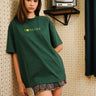 Bottle Green Smiley Originals x Bonkers Oversized T-shirt - BonkersCorner