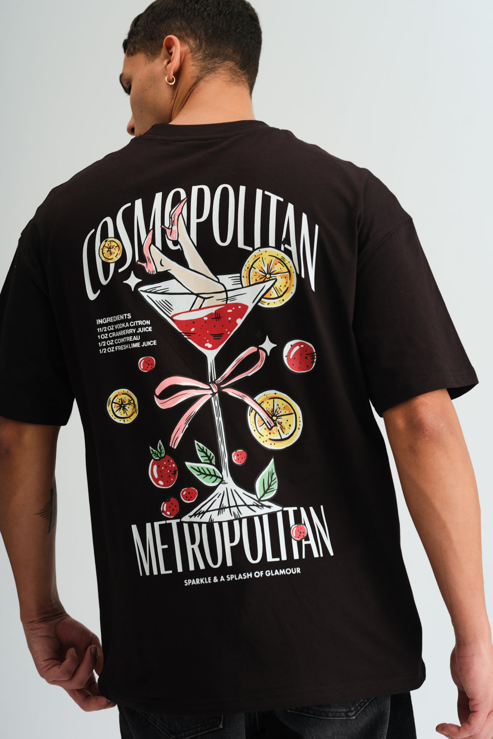 Cosmopolitan Black Oversized T-shirt - BonkersCorner