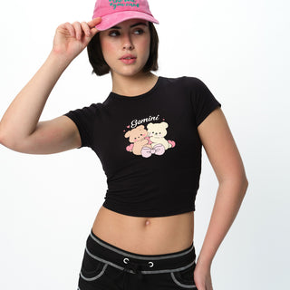 Gemini Glow Long Length Baby Tee - BonkersCorner