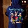 Blue Happy Holidays Hoodie - BonkersCorner