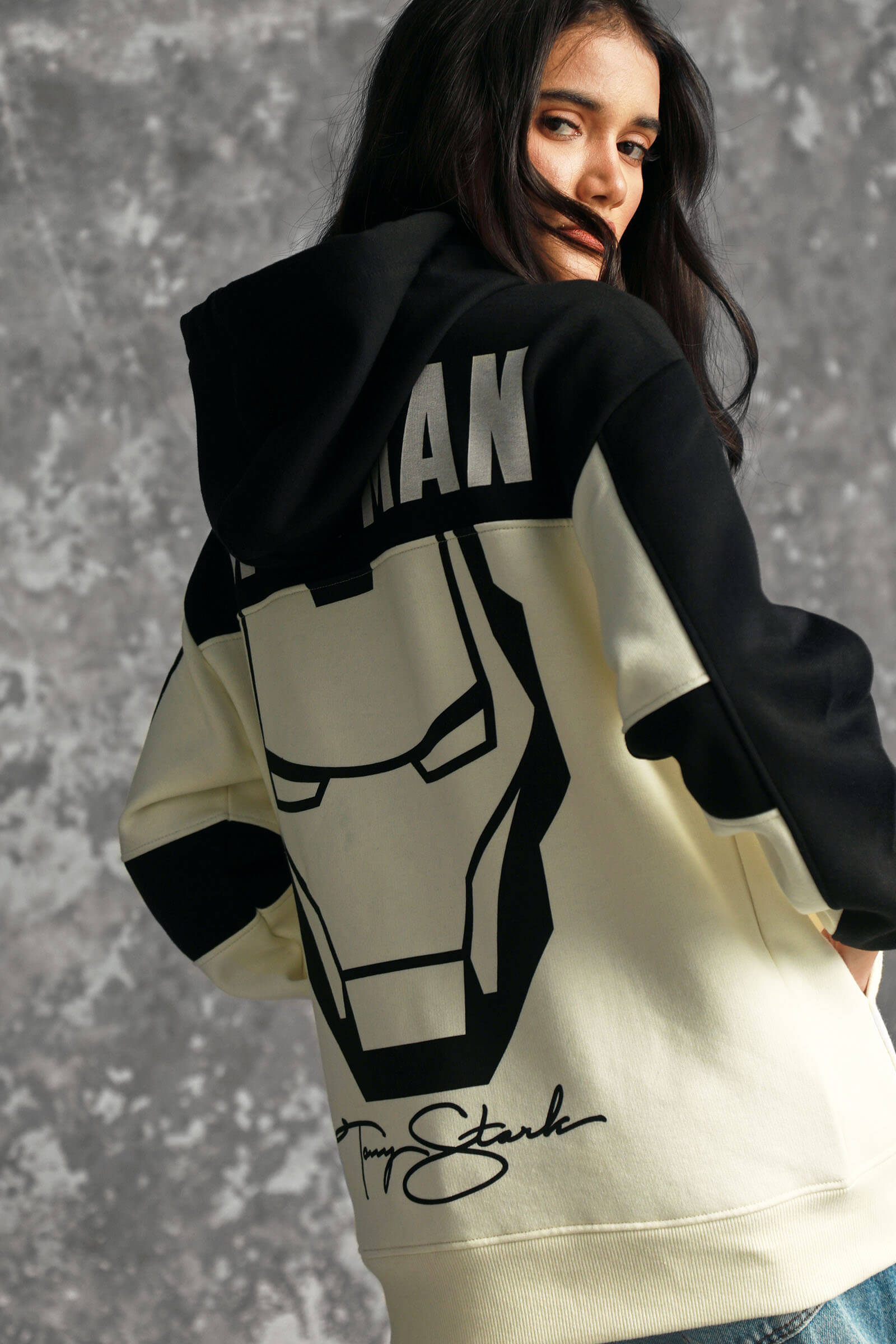 Iron Man Oversized Heavyweight Hoodie(Fleece) - BonkersCorner