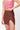 Mocha Solid A-Line Slit Skirt - BonkersCorner