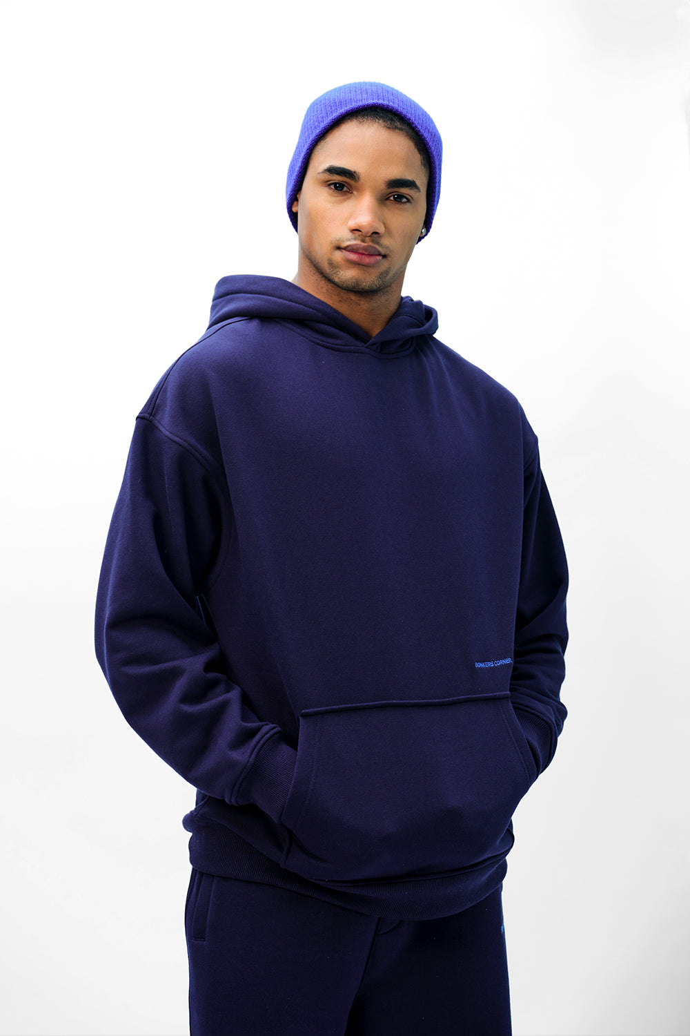 Navy Blue Wear A Hug Oversized Hoodie - BonkersCorner