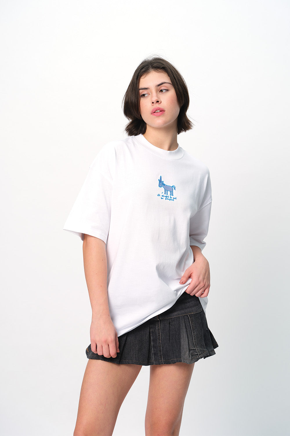 Perfect Is Boring Oversized T-shirt - BonkersCorner