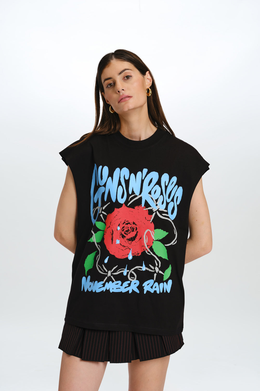 Rain & Roses Oversized Tank - BonkersCorner