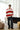 Red Stripe V-Neck Knit Polo - BonkersCorner