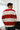 Red Stripe V-Neck Knit Polo - BonkersCorner