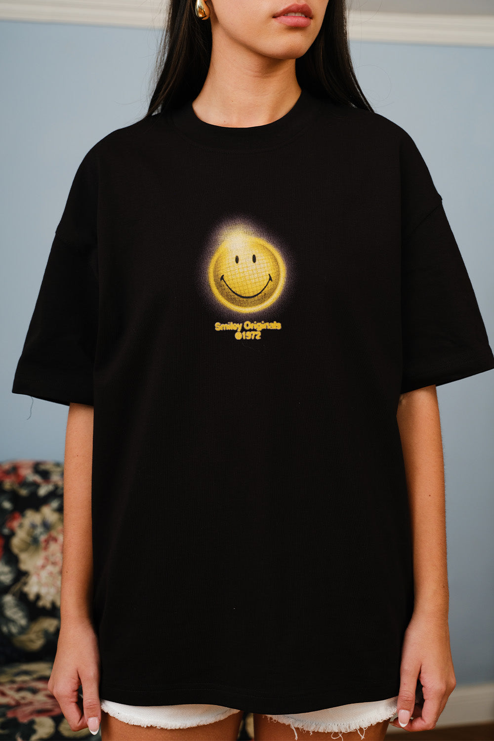 Smiley Lost In The Beat Oversized T-shirt - BonkersCorner