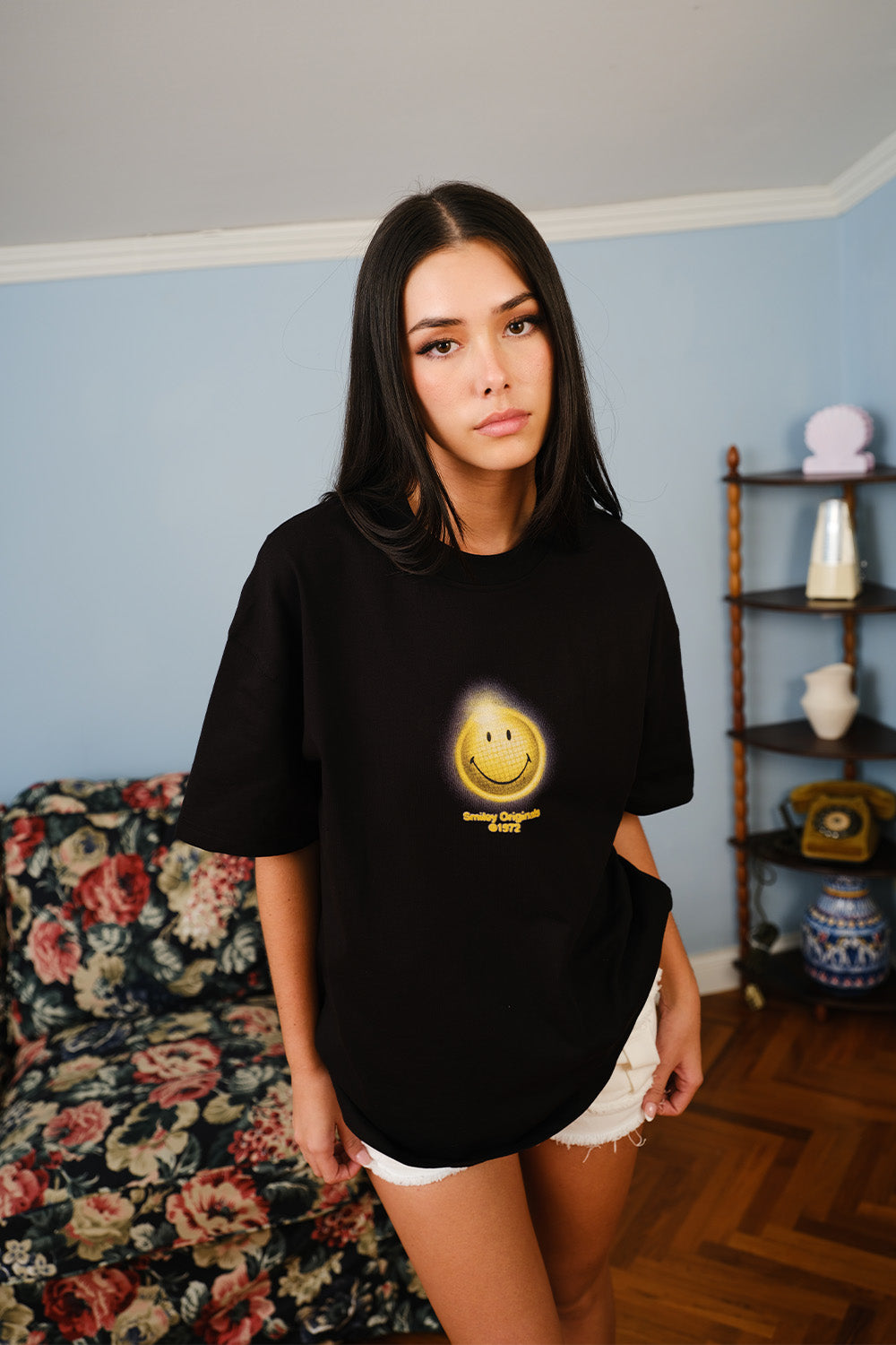 Smiley Lost In The Beat Oversized T-shirt - BonkersCorner