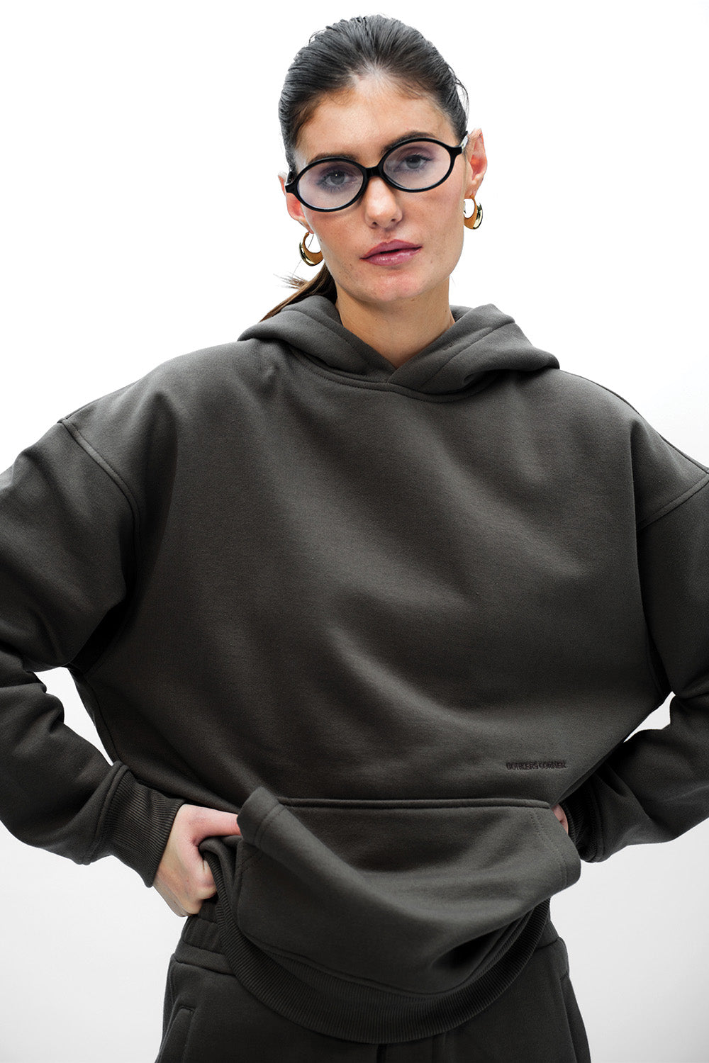 Taupe Wear A Hug Oversized Hoodie - BonkersCorner