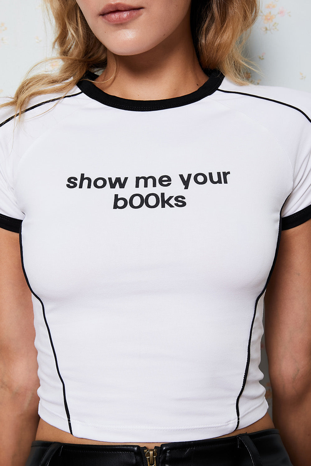 Bookworm Energy White Baby Tee - BonkersCorner