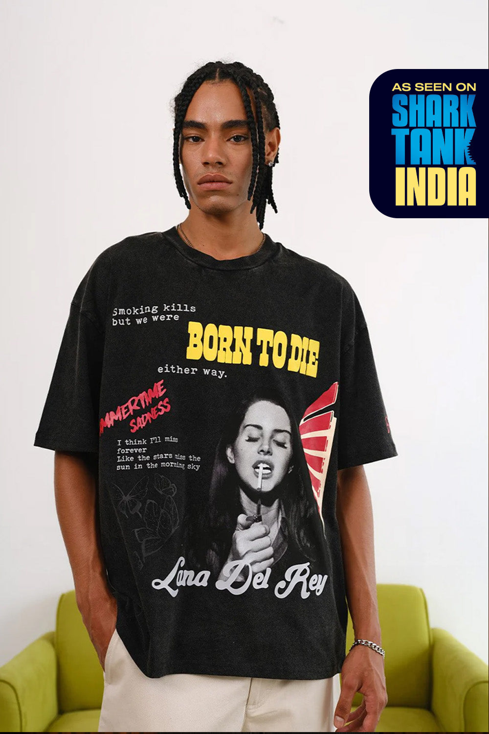 Born To Die Faded Oversized T-shirt - BonkersCorner
