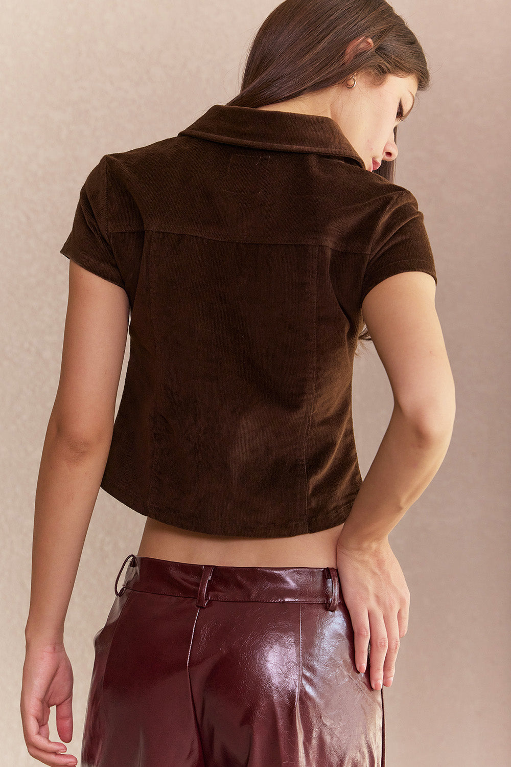 Brown Fitted Shirt