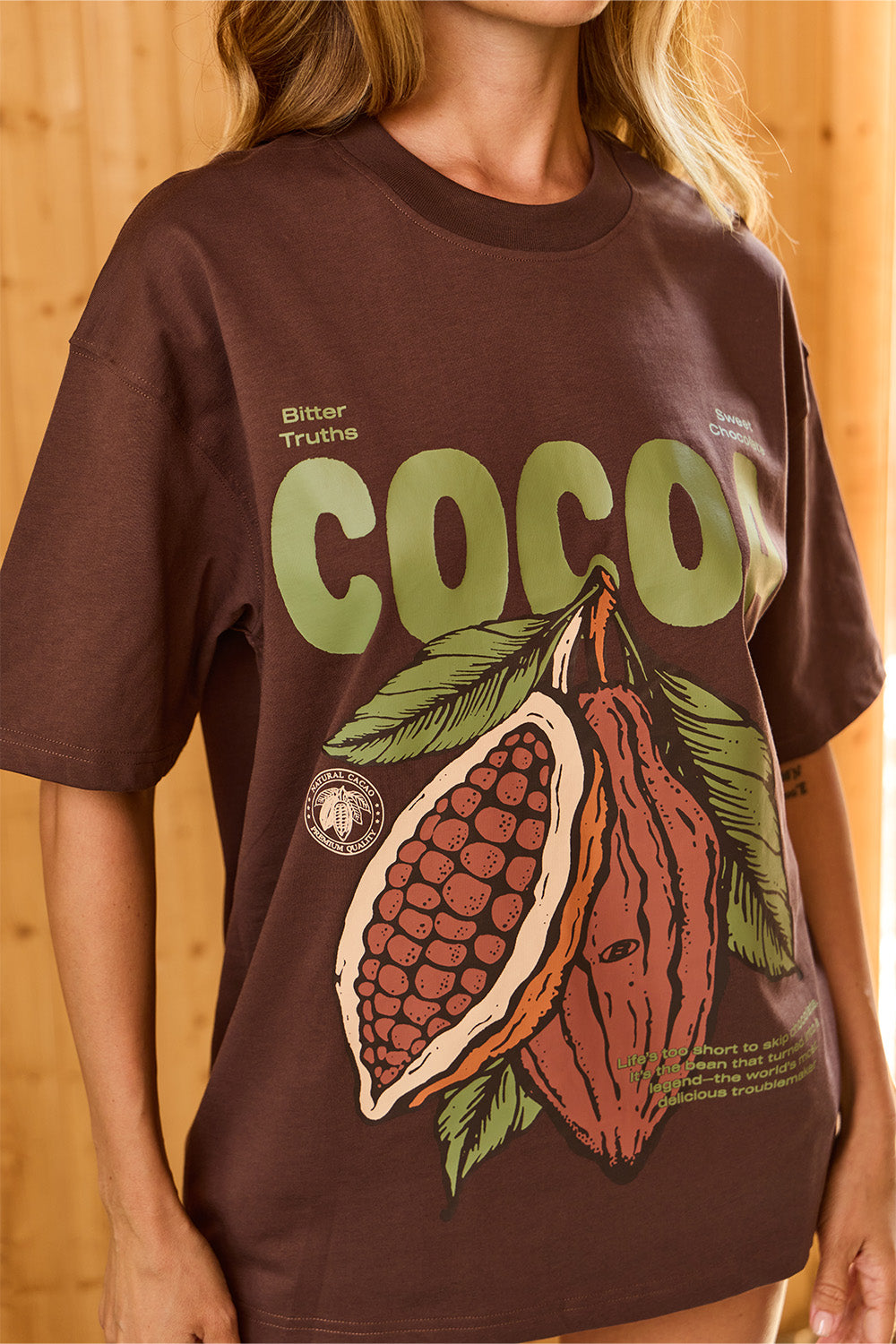 Brown Gold Oversized T-shirt - BonkersCorner
