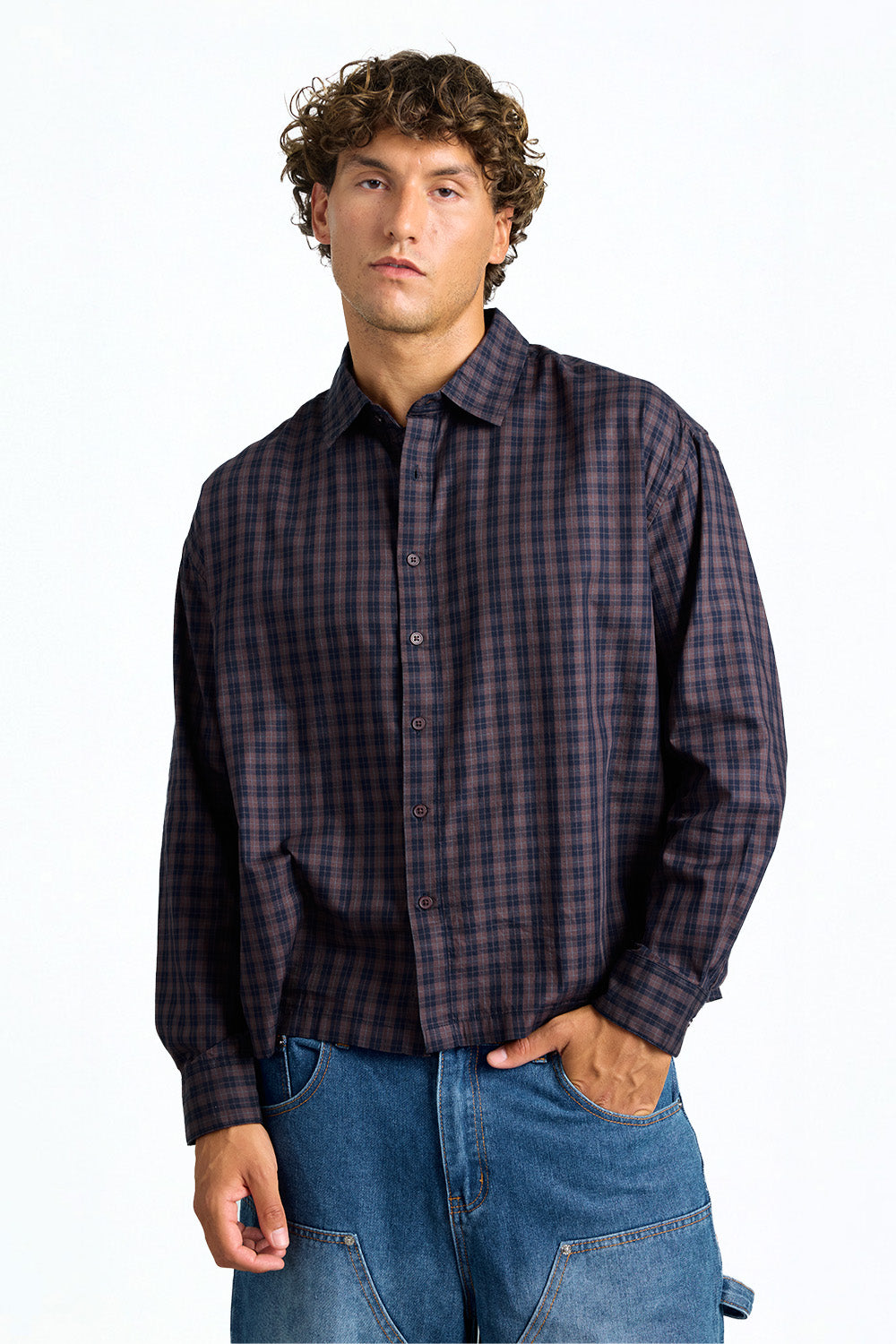 Brown Plaid Full Sleeve Shirt - BonkersCorner