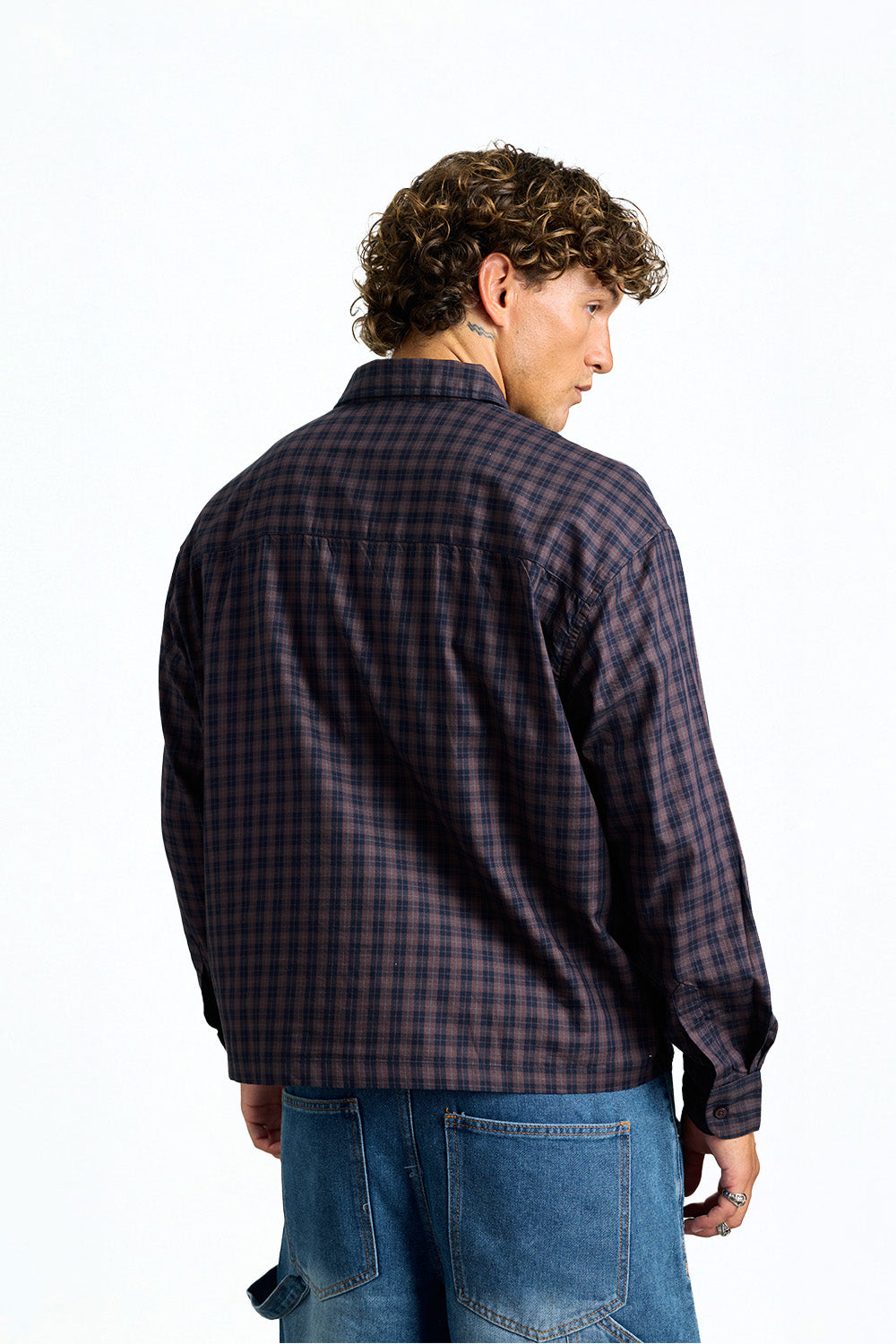 Brown Plaid Full Sleeve Shirt - BonkersCorner