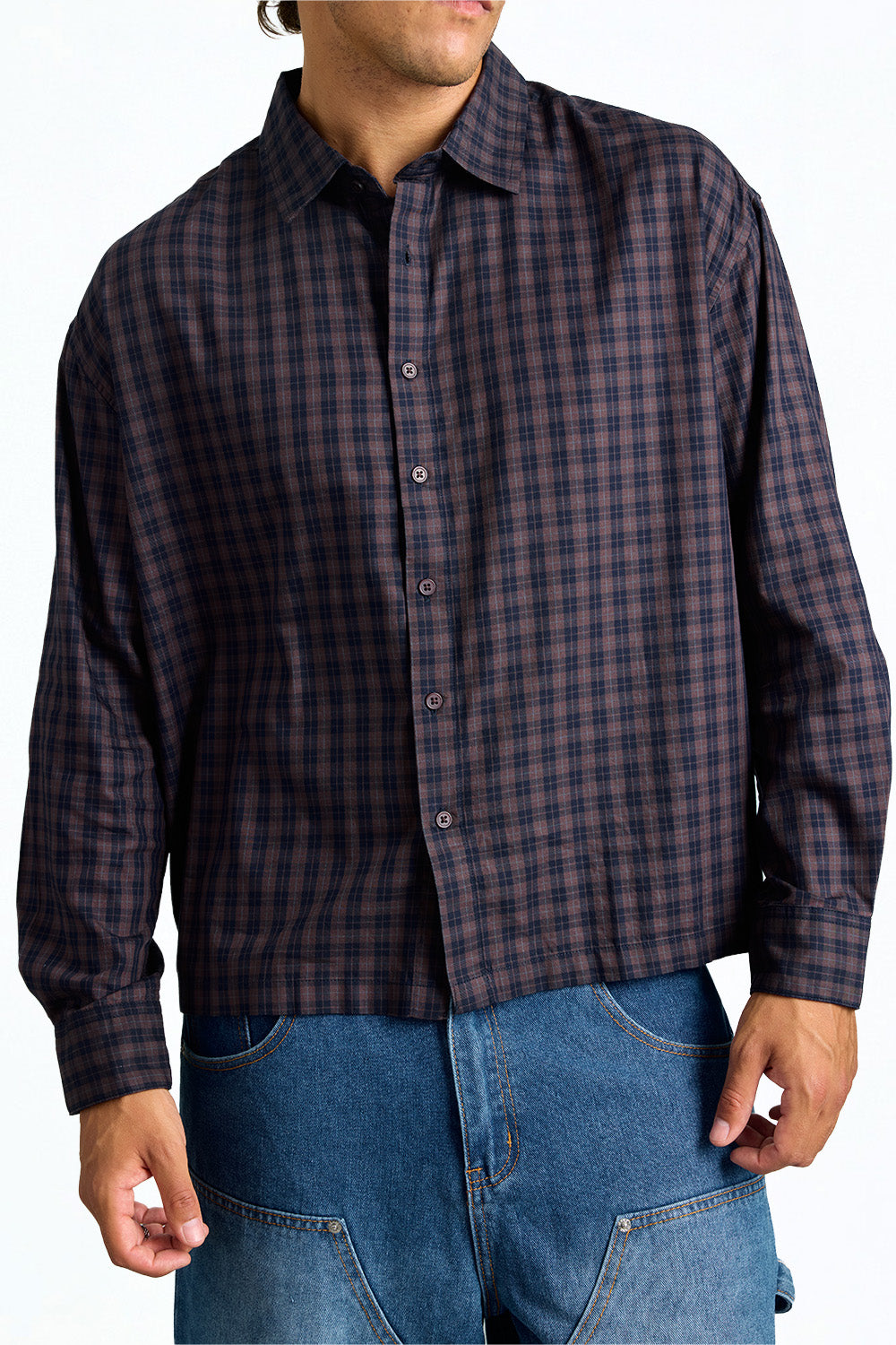 Brown Plaid Full Sleeve Shirt - BonkersCorner