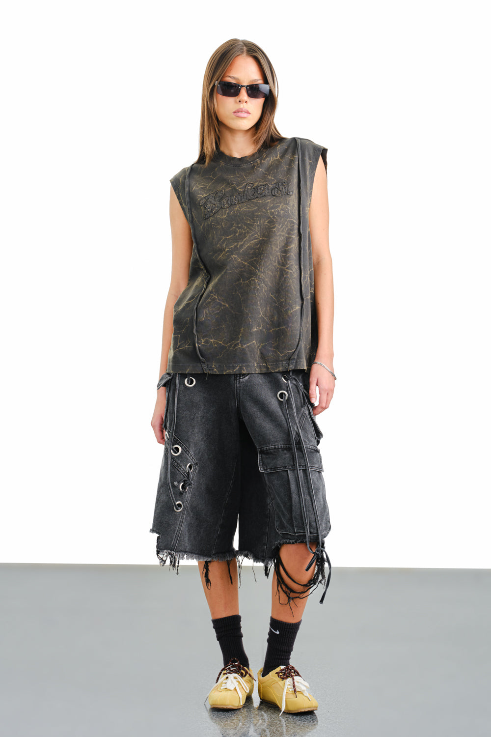 Brown Vintage Faded Tank