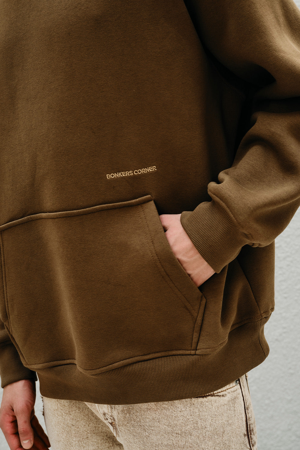 Mocha Wear A Hug Oversized Hoodie - BonkersCorner